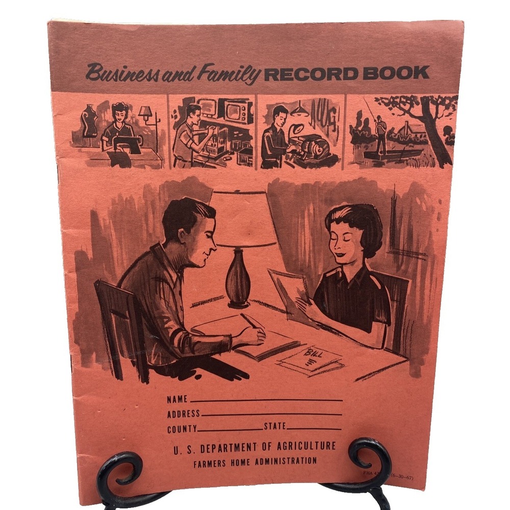 Vintage Business and Family Record Book Trad Wife Household Finances Accounting